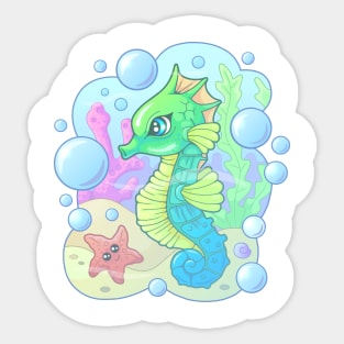 cute little seahorse Sticker